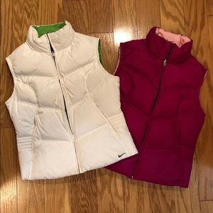 (2) Nike Reversible Puffer Vest